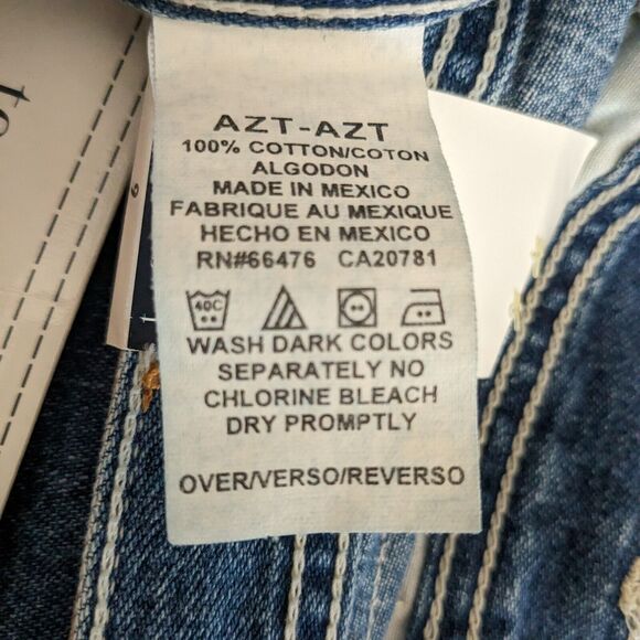 Vintage Y2K Tommy Hilfiger Carpenter Jeans Blue 9 Wide Leg Red Denim Utility - Picture 14 of 15